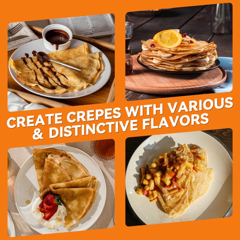 Baker's Friend Instant Crepe Maker with Handle, Electric Crepe Maker