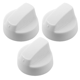 SPARES2GO Universal White Control Knobs for Belling Oven Cooker & Hob (Pack of 3 + 15 Adaptors)