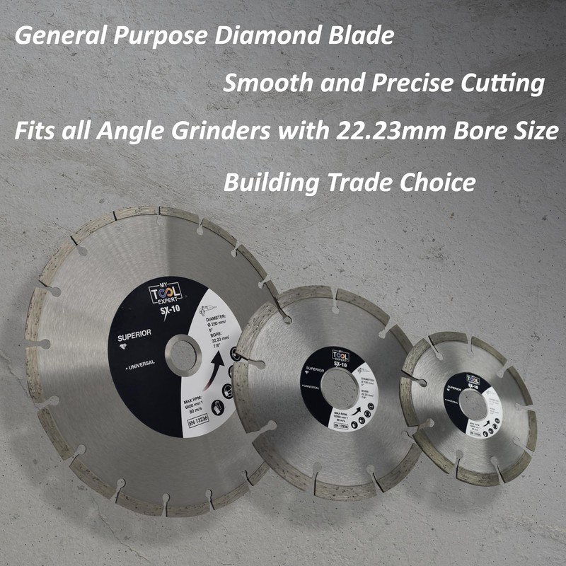 125mm Diamond Cutting Discs for Angle Grinder, SX-10 Superior Diamond
