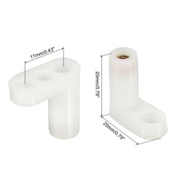 uxcell 30 Pcs Circuit Board L Shape Insulated PCB Spacer 20mm Standoffs Mounting Feet Supporting Height with Screws White