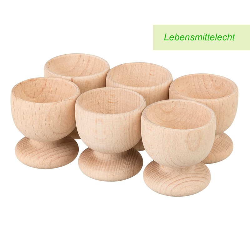 Smart Planet Set of 6 Wooden Egg Cups - Egg