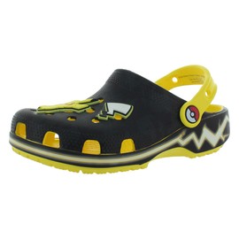 Crocs Classic Clog PS Boys Shoes Size 1, Color: Black/Lemon