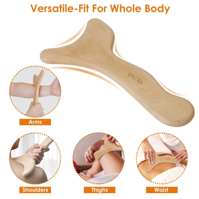 Wood Therapy Massage Tool Lymphatic Drainage Paddle Wooden Scraping Tools