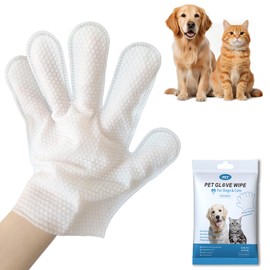 Mr Hsiung & Mrs Yin Pet Glove Wipes for Dogs & Cats (6-Count) - Hypoallergenic Cat Cleaning Wipes, Water-Based & Fragrance-Free Pet Wipes for Gentle Cleaning of Paws, Body & Fur