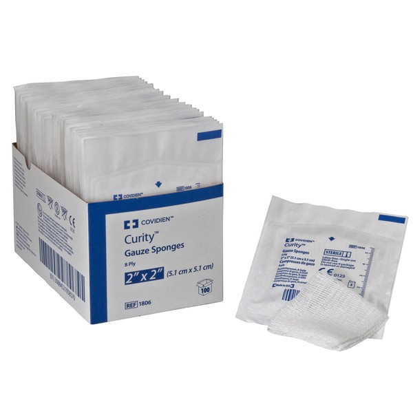 COVIDIEN Covidien 1806 Curity Gauze Sponge, Sterile 2's in Peel-Back