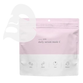 Face Pack, Sheet Mask, Face Mask, Pack of 30, Large Capacity, Beauty Serum, 12.8 fl oz (380 ml), Plus Beautiful, Pink, Daily Serum Mask C