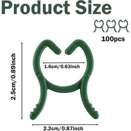 Isheurg Pflanzenclips,100 Stück Pflanzenklammern Klein,Wiederverwendbar Tomatenpflanzen Clips für Gemüse Und Obst, Ideal Für Gartenarbeit Und Professionelle Pflanzenpflege