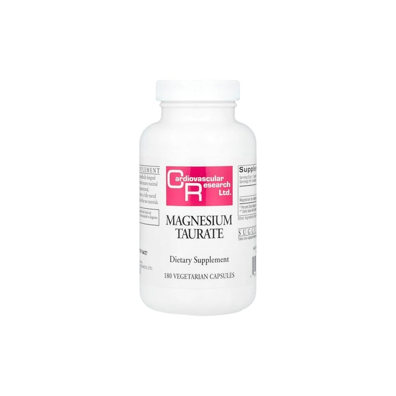 Cardiovascular Research Magnesium Taurate 125 mg, Creamy White, 180 Capsules