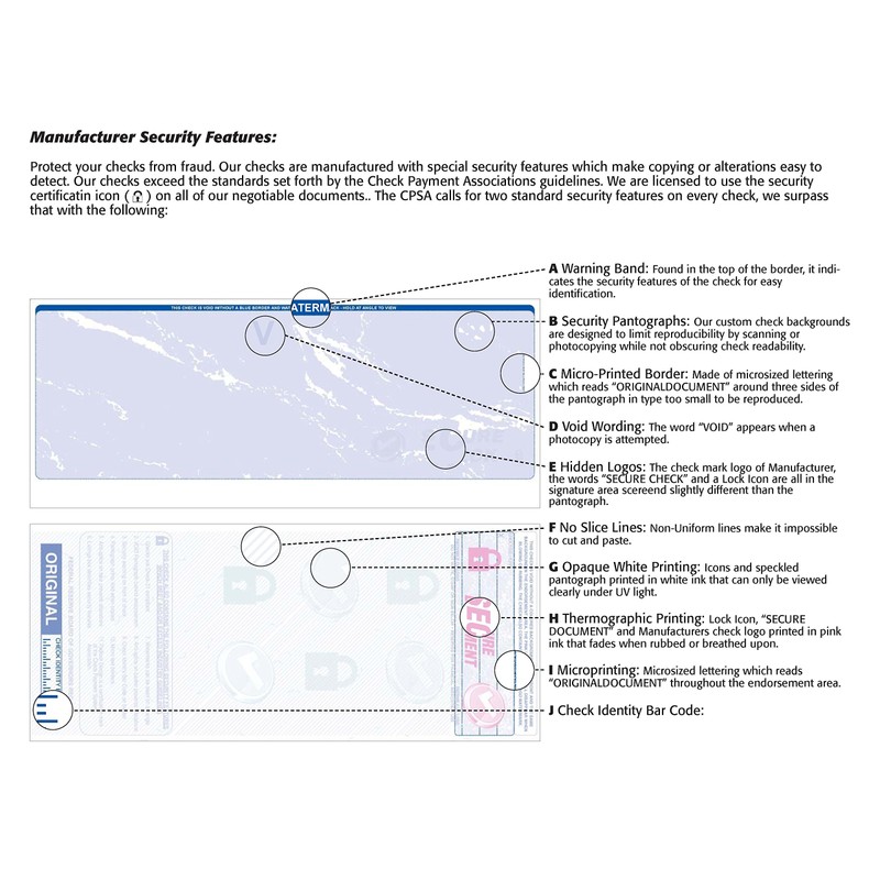 ABC Computer Checks Compatible w/Quick Books, Check on Top, Green