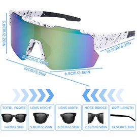 Utensilsto Pack of 3 Quick Glasses Men Women Cycling Glasses Sports Glasses Sports Sunglasses for Road Bike Cycling Biking Running Enduro with UV400 Protection