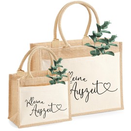AMBERGER DESIGN by A&M Osterhage amd Jute-Tasche Personalisierte „Kleine Ausziet“ – Nachhaltiges Dankeschön Geschenk – Perfekt für Geburt, Schwangerschaft & Hebammenabschied