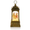Premier Decorations Gingerbread Family 21cm Lantern Shape Glitter Water Spinner