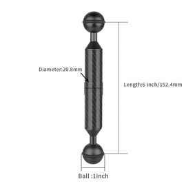 Yamato Shoji Stick Arm Ball Joint Scuba Diving Underwater Camera Housing Fixed Shooting Underwater Light Strobe Extension (6 inch)