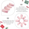 PUSCOBSY Christmas Press on Nails Medium Square Fake Nails Xmas