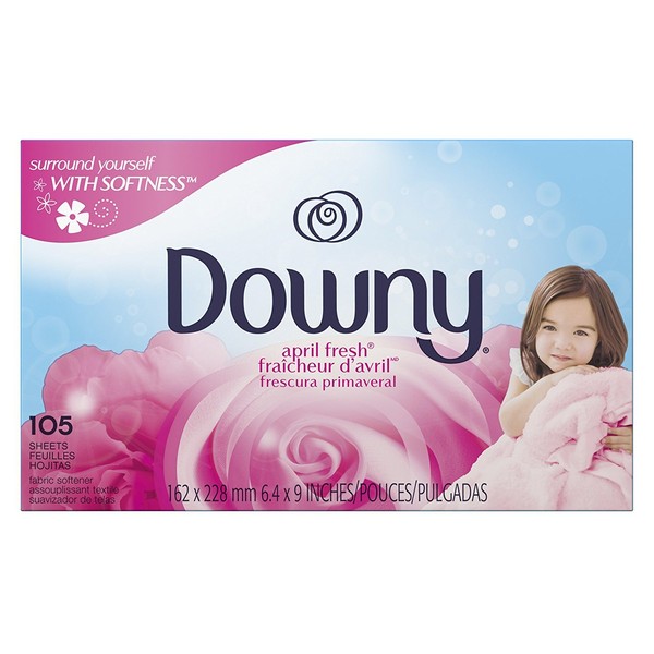 Downy Fabric Softener Dryer Sheets, April Fresh, 105 count