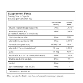 Vitacost B-50 Complex -- 100 Capsules 3/2027