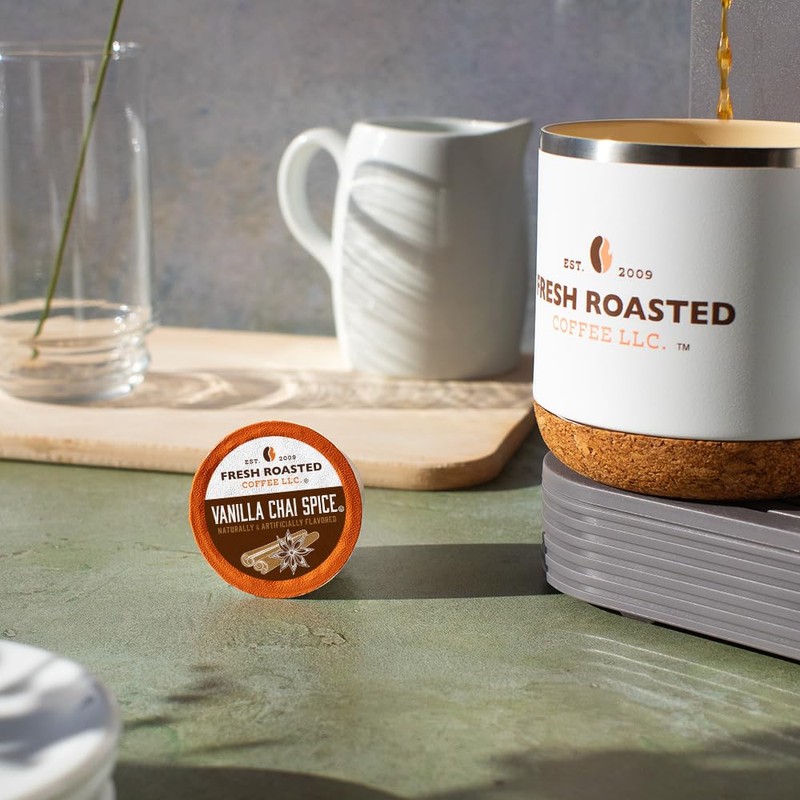 Fresh Roasted Coffee, Vanilla Chai Spice, Flavored Coffee Pods, K-Cup
