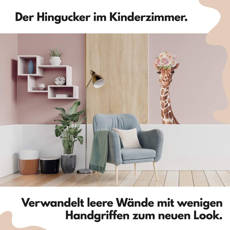 yabaduu YX018 Giraffe Wall Sticker for Children's Room Baby Room