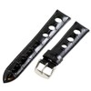 Clockwork Synergy, LLC 18mm Rally 3-hole Croco Black Leather Interchangeable