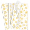 White and Gold Snowflake Tissue Paper Sheet Gift Wrapping,Topeedy 50