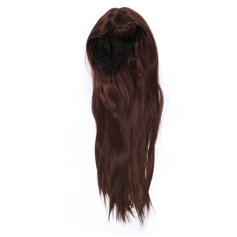 Brown Wig Fashionable Heat Resistant Soft Long Straight Layered Synthetic