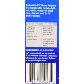 Contact Lens Solution by Boston Advance, for Gas Permeable Contact Lenses, 1 Fl Oz (Pack of 4)