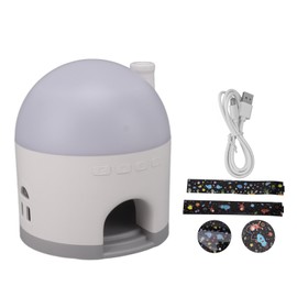 Star Night Light Projector Bedroom Night Light with Music Star Sky Projection Lamp for Kids Room 360 Degree Rotation White
