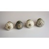 youngschwinnDESIGN - Pack of 4 Ceramic Furniture Knobs, White and