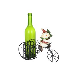 Snowman Riding Bicycle Christmas Wine Bottle Holder