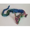 3D Dragon 23" Large Articulated Tricolour 60cm Long Crystal Dragon