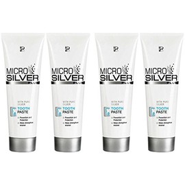 LR Moments 4 x Microsilver Plus Toothpaste, Antibacterial, Regulating, Stabilising, 4 x 75 ml