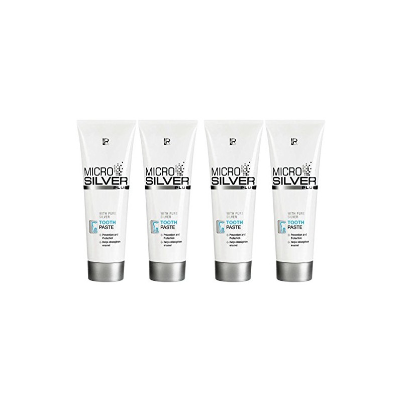 LR Moments 4 x Microsilver Plus Toothpaste, Antibacterial, Regulating, Stabilising,