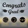 Pre-Strung Black and Gold Glitter Congrats Grad Banner Class of