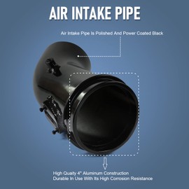 4" Cold Air Intake Pipe Kit with Oiled Filter, Filter System Replacement for Ford F-250 F-350 F-450 2011-2016 Super Duty 6.7L Powerstroke Diesel Engine 2011 2012 2013 2014 2015 2016