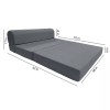Danfuton Gray Sleeper Chair Folding Foam Beds, Portable Studio Guest
