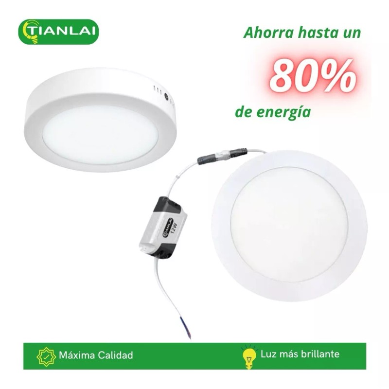 Tianlai Lampara Led De Sobreponer 18w Plafón Pack 10 Piezas