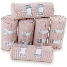 Elastic Bandage Wrap 6 Vendas Elasticas De 6 Pulgadas Compresion Para Piernas Rodillas La Circulacion