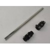 CNC 2 BLACK U Joints 22" Polished Steering Shaft 3/4"DD