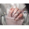 ❣️Cheek Flower Handmade Nail Tips ✨ - Short Almond /