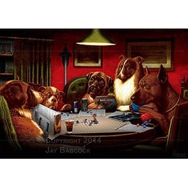 Dogs Playing D&D (5th Edition D&D Version) Full Color Poster