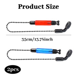 EujRcf 2 Pcs Fishing Bobbins, Bite Indicators for Carp Fishing, Bobbins Carp Fishing, Chain Fishing Bobbers Practical, Bite Alarms, Fishing Carp Accessories (Red Blue)