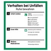 Sign Notice Behavior in Accidents PVC Sticker ISO 7010 Accident