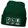 MoonWorks® Men's Beanie with Patch Knitted Hat with Saying Skiing