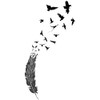 Birds Of A Feather Temporary Tattoo x3 Copies