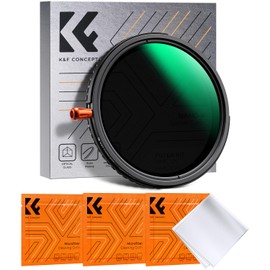 K&F Concept 40.5mm Black Diffusion 1/4 & Variable ND2-ND32(1-5 Stops) & CPL 3-in-1 Lens Filter Optical Glass 18 Layer Nano Coating for Camera Lens (Nano-K Series)