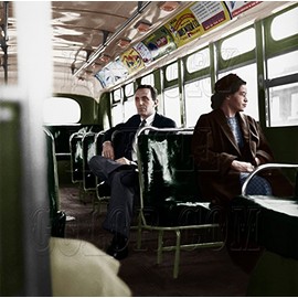Rosa Parks on bus Color Photo