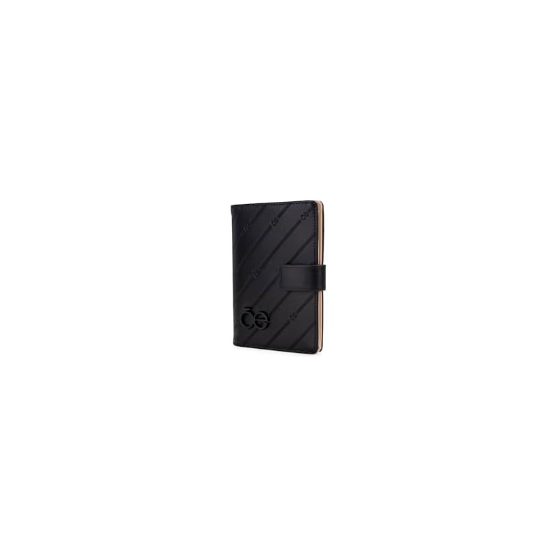 CLOE Porta Pasaporte Grande Look Troquelado color Negro para Mujer