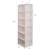 tulinstiraga Large Hanging Sweater Organizer for Closet,Collapsible 6-Shelf Hanging Closet