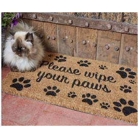 Garden Mile Coir door mats | Durable Door Mats Indoor and Outdoor | Natural Coir Weather Resistant Eco-friendly Entrance front door mat | outside door mats for front door (Wipe your Paws)