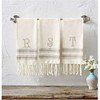 Mud Pie N Initial Turkish Towel, Ivory, One Size